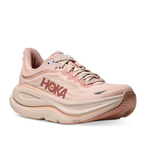 HOKA Women's Bondi 9 Running Sneakers Color Rose Latte/Rose Cream - Picture 1 of 5